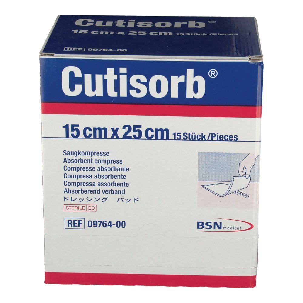 Cutisorb® Saugkompresse steril 15 cm x 25 cm