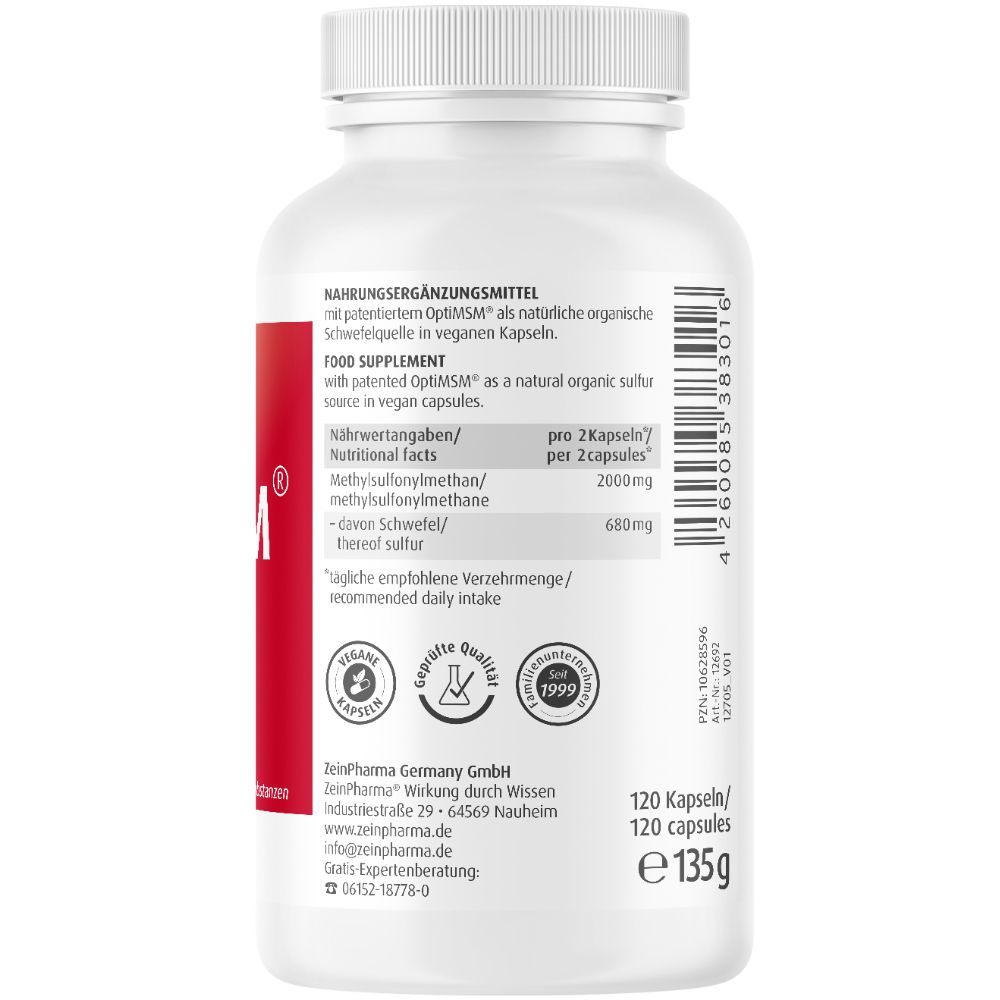 ZeinPharma® Opti MSM Kapseln 1000 mg