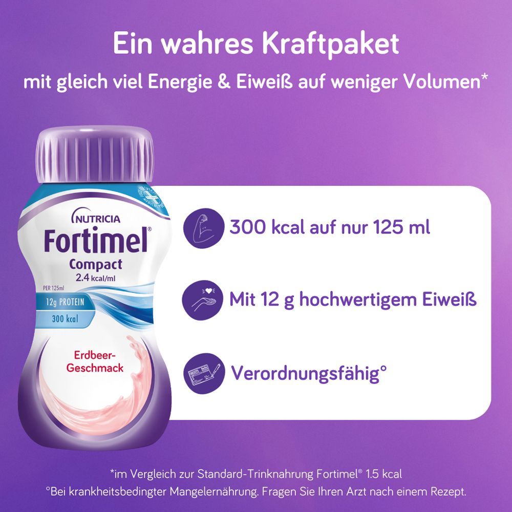 Fortimel® Compact 2.4 Trinknahrung Erdbeere