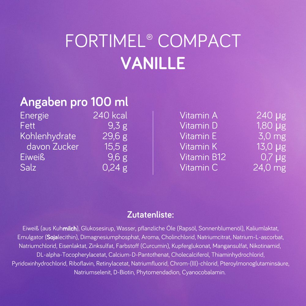 Fortimel® Compact 2.4 Trinknahrung Vanille