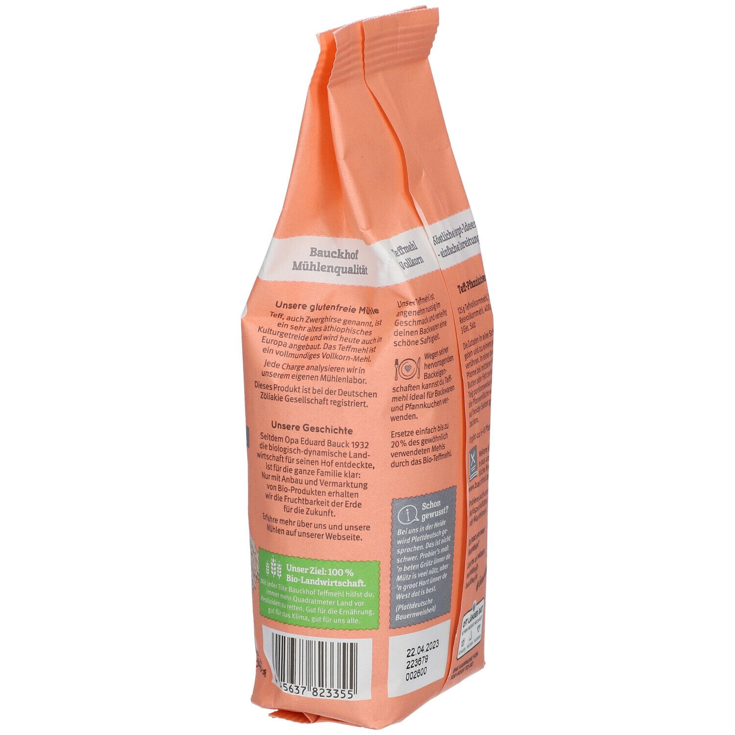 Bauckhof Teffmehl Vollkorn, glutenfrei