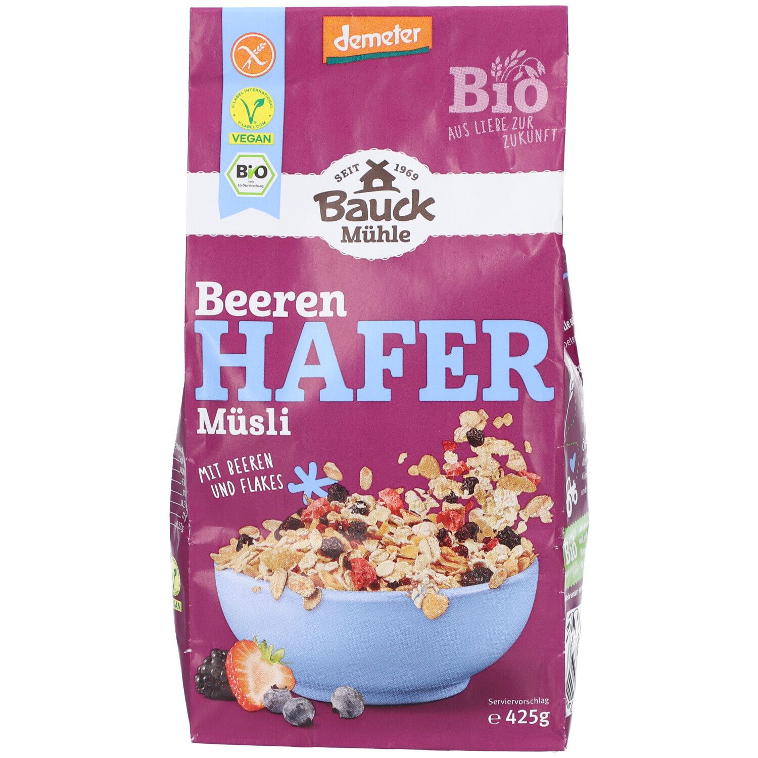 Bauckhof Hafermüsli mit Beeren, glutenfrei