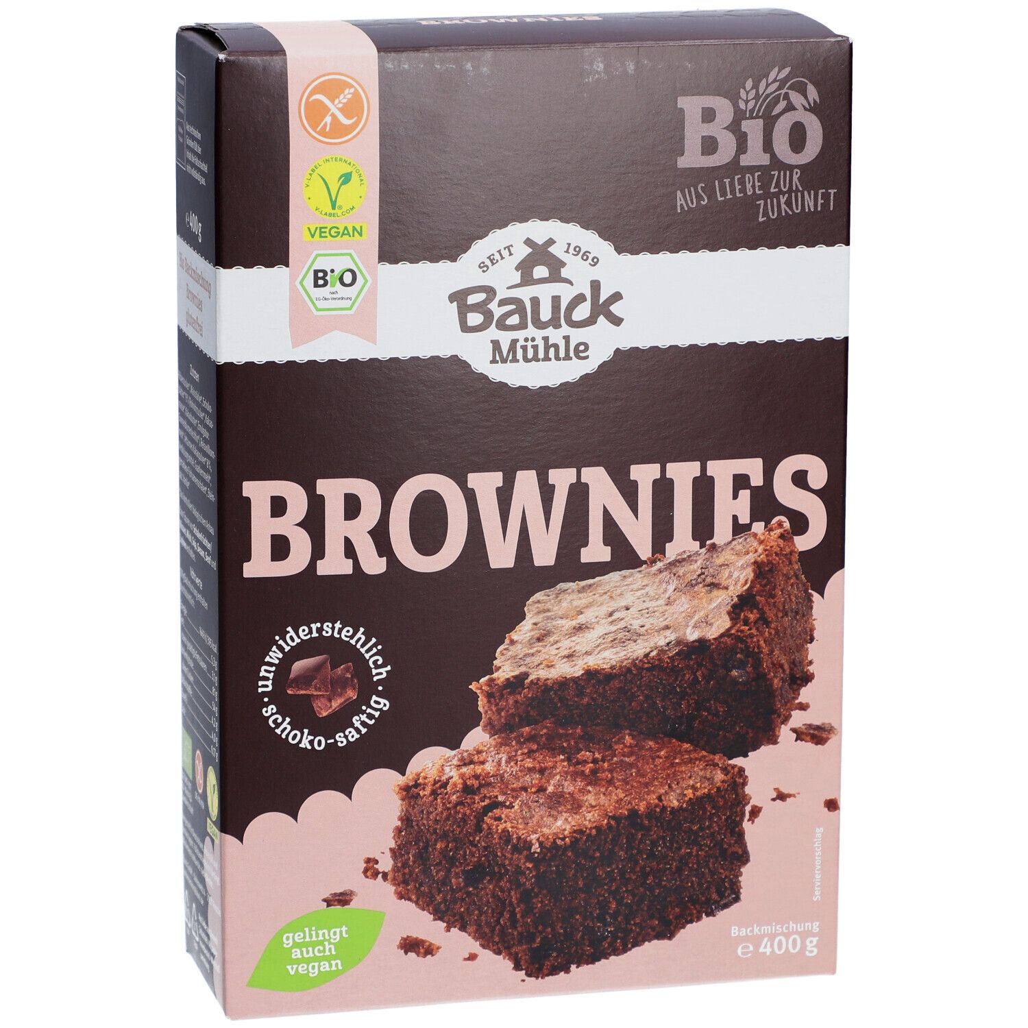 Bauckhof Brownies Backmischung, glutenfrei