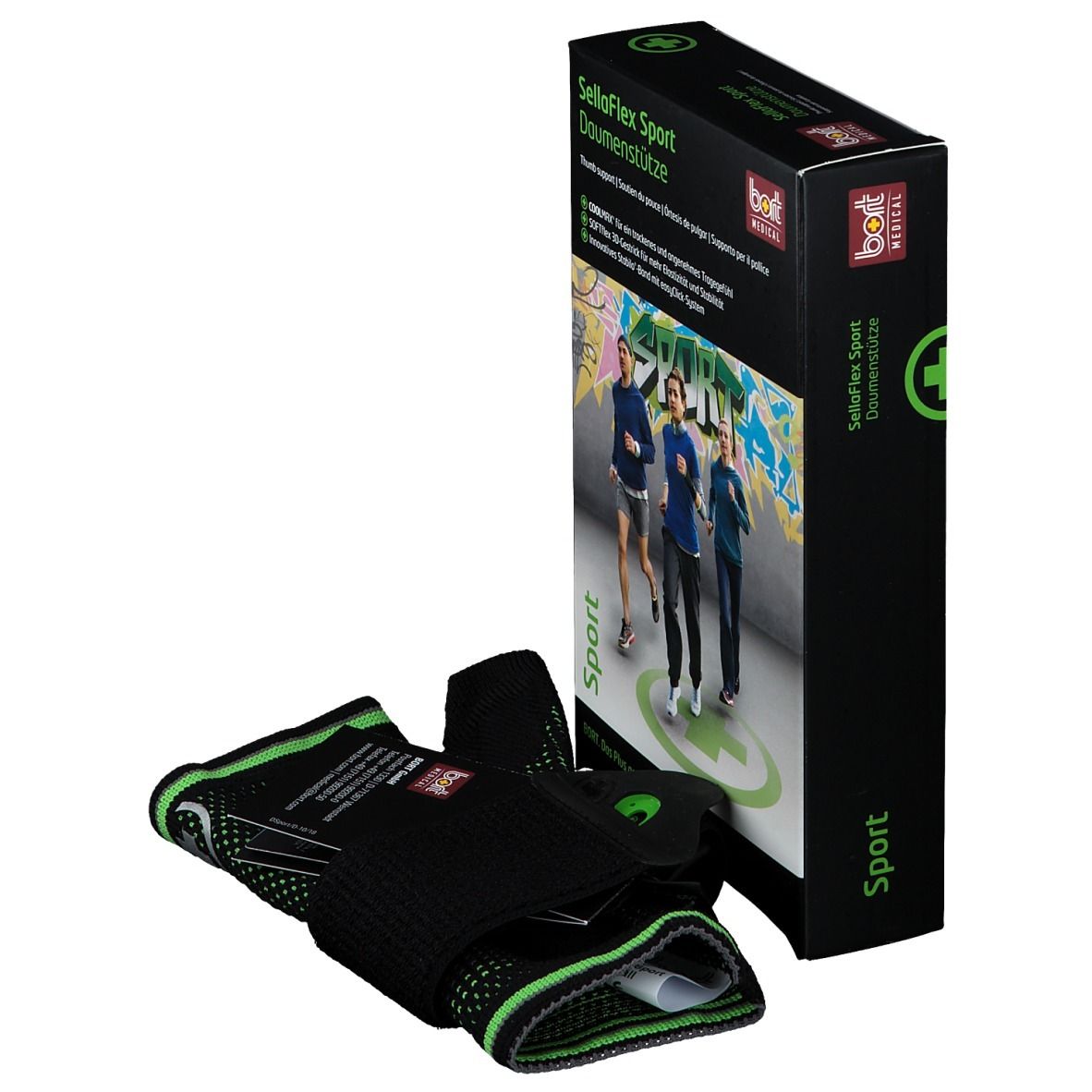 BORT SellaFlex Sport Daumenstütze Gr. S schwarz-grün