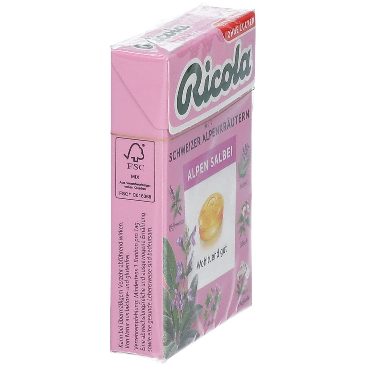 Ricola® Schweizer Kräuterbonbons Box Salbei ohne Zucker