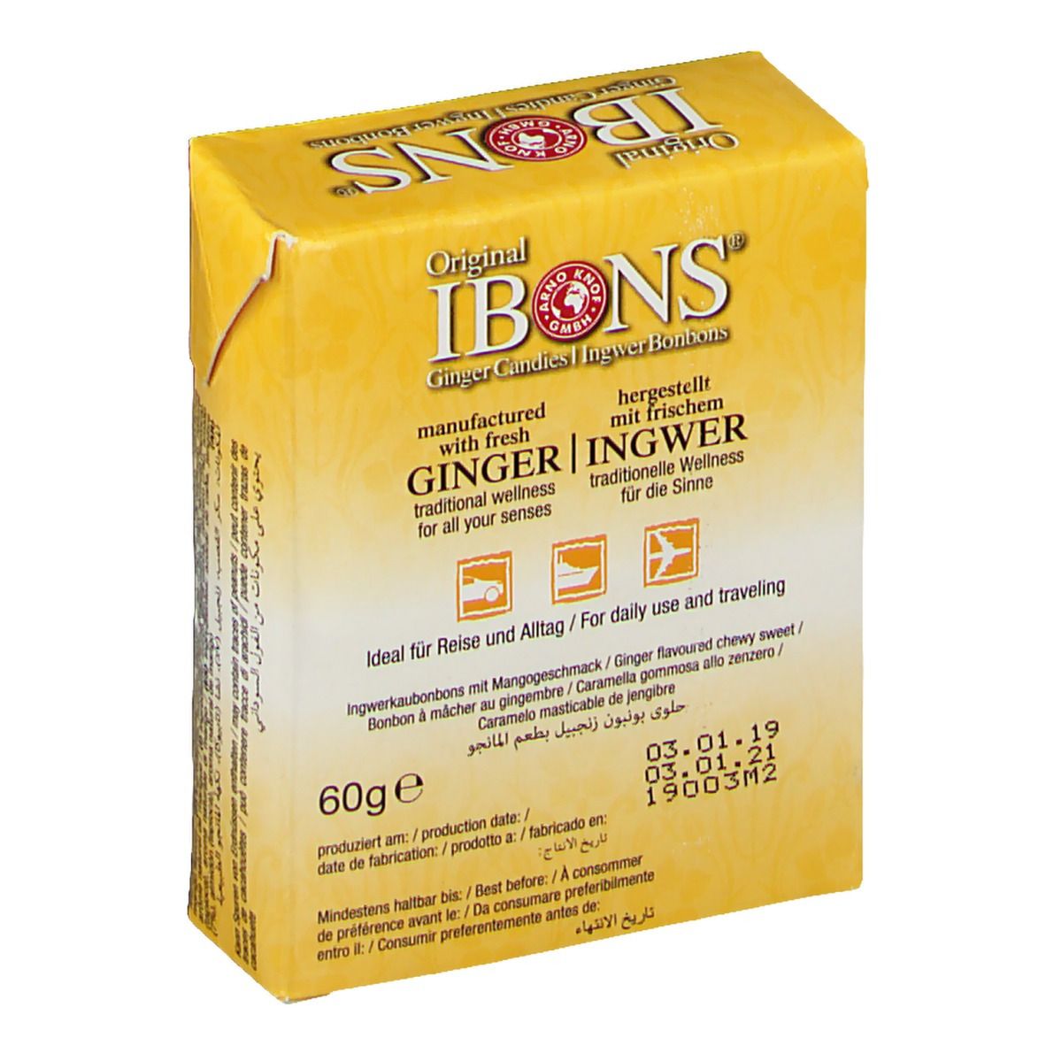 Original IBONS® Ingwer Bonbons Mango
