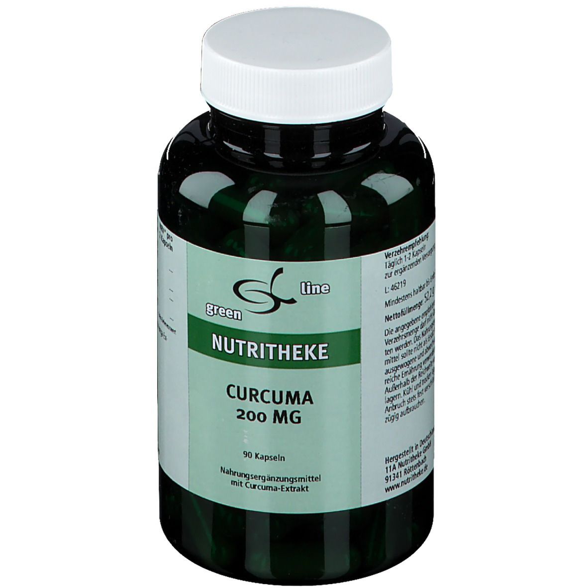 green line NUTRITHEKE Curcuma 200 mg