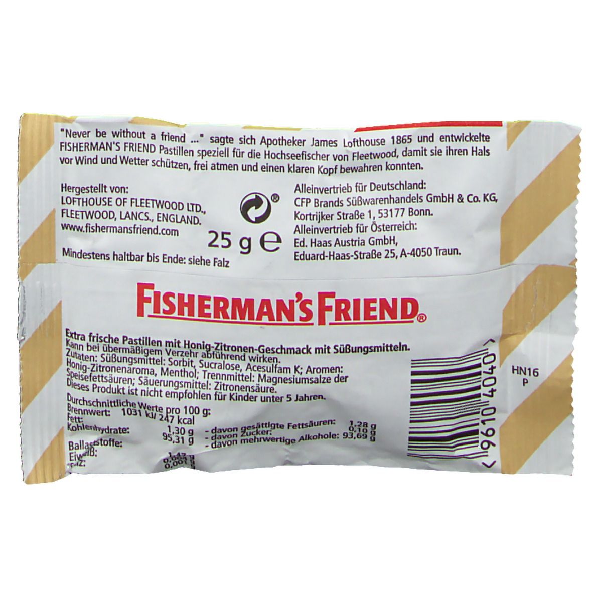 FISHERMAN’S FRIEND® Honey & Lemon ohne Zucker