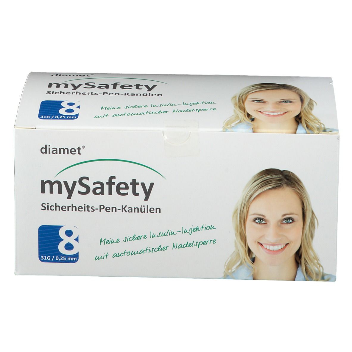 diamet® mySafety Sicherheits-Pen-Kanüle 31 G 0,25 mm x 8 mm