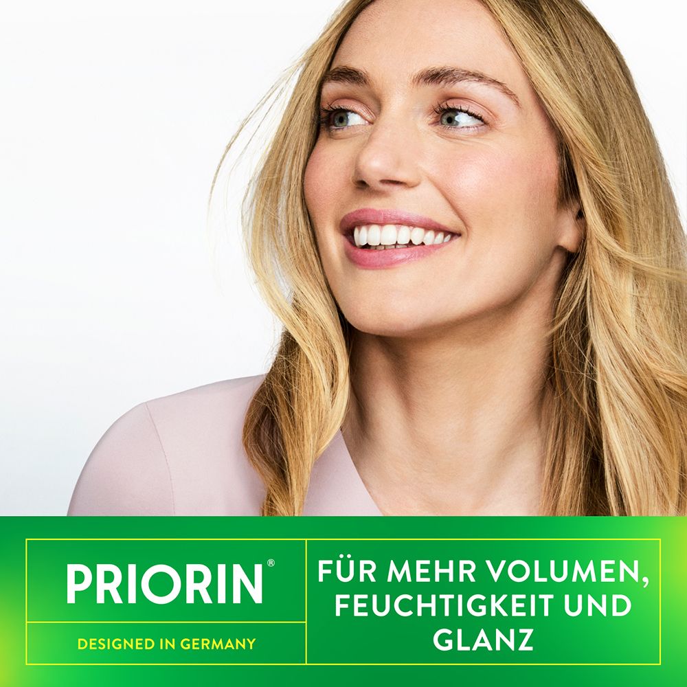 Priorin: Für mehr Volumen, Feuchtigkeit und Glanz. Designed in Germany.