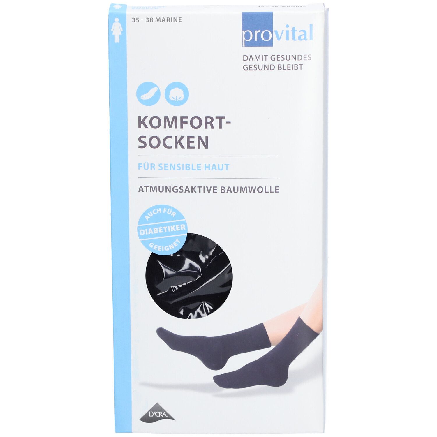 PROVITAL Komfortsocken women Gr.35-38 marine