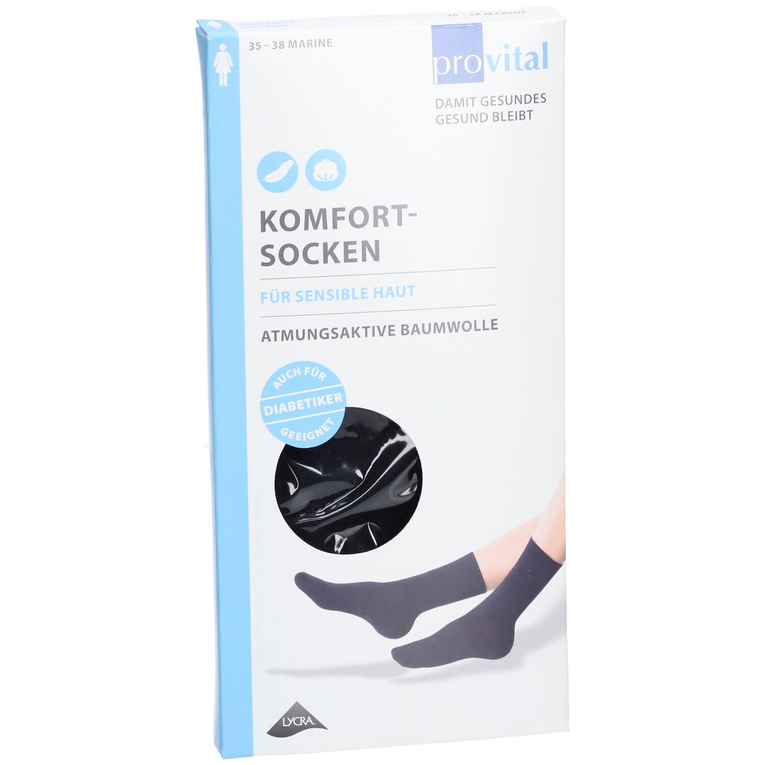 PROVITAL Komfortsocken women Gr.35-38 marine