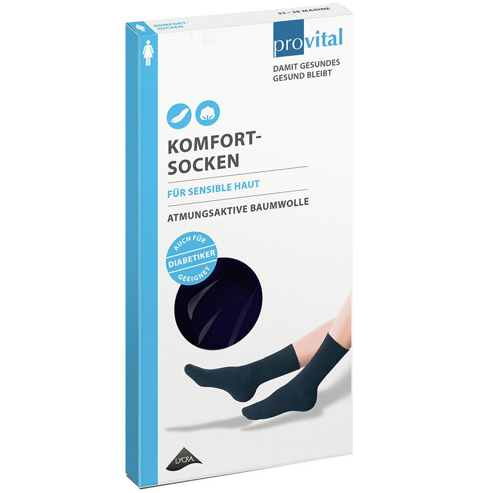 provital Komfort-Socken woman 35-38 schwarz