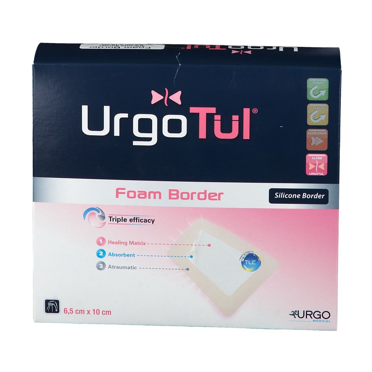 UrgoTül® Foam Border 6,5 x 10 cm