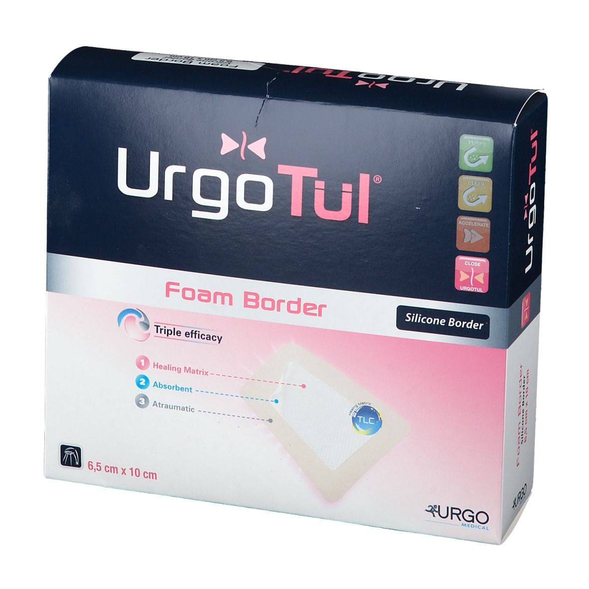UrgoTül® Foam Border 6,5 x 10 cm