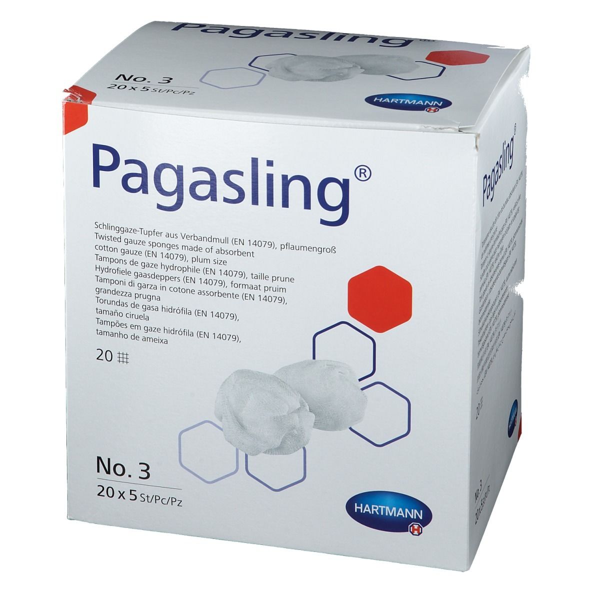 Pagasling® Mulltupfer steril Gr.3 pflaumengroß