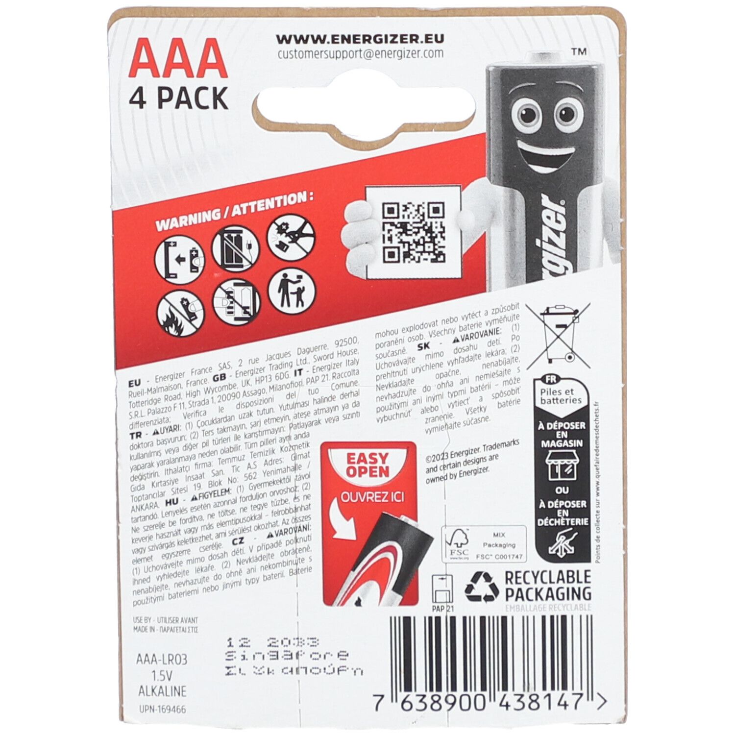 Energizer® MAX Batterien AAA Micro