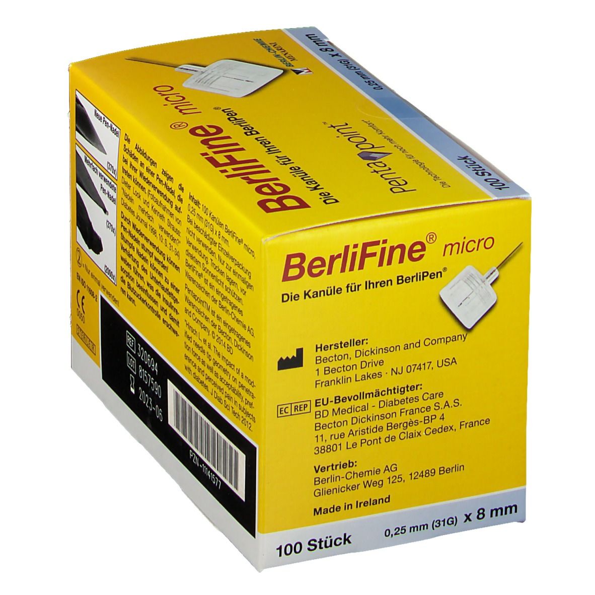 BerliFine® micro Kanülen 0,25 x 8 mm