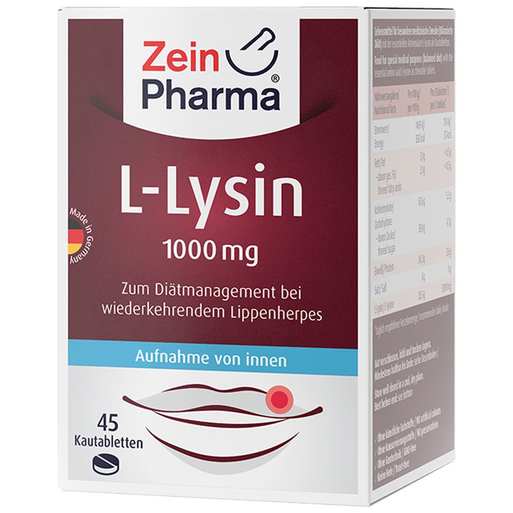 ZeinPharma® L Lysin Kautabletten