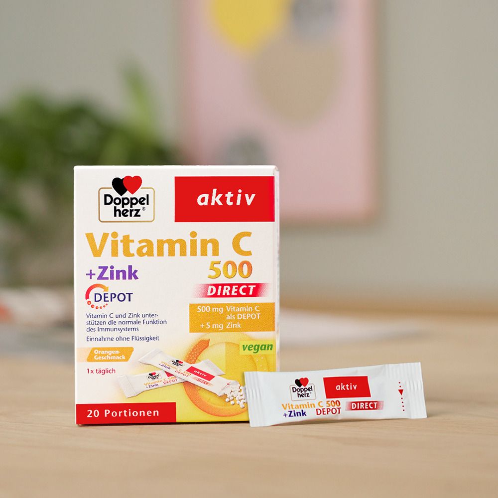Doppelherz® aktiv Vitamin C 500 + Zink Depot DIRECT