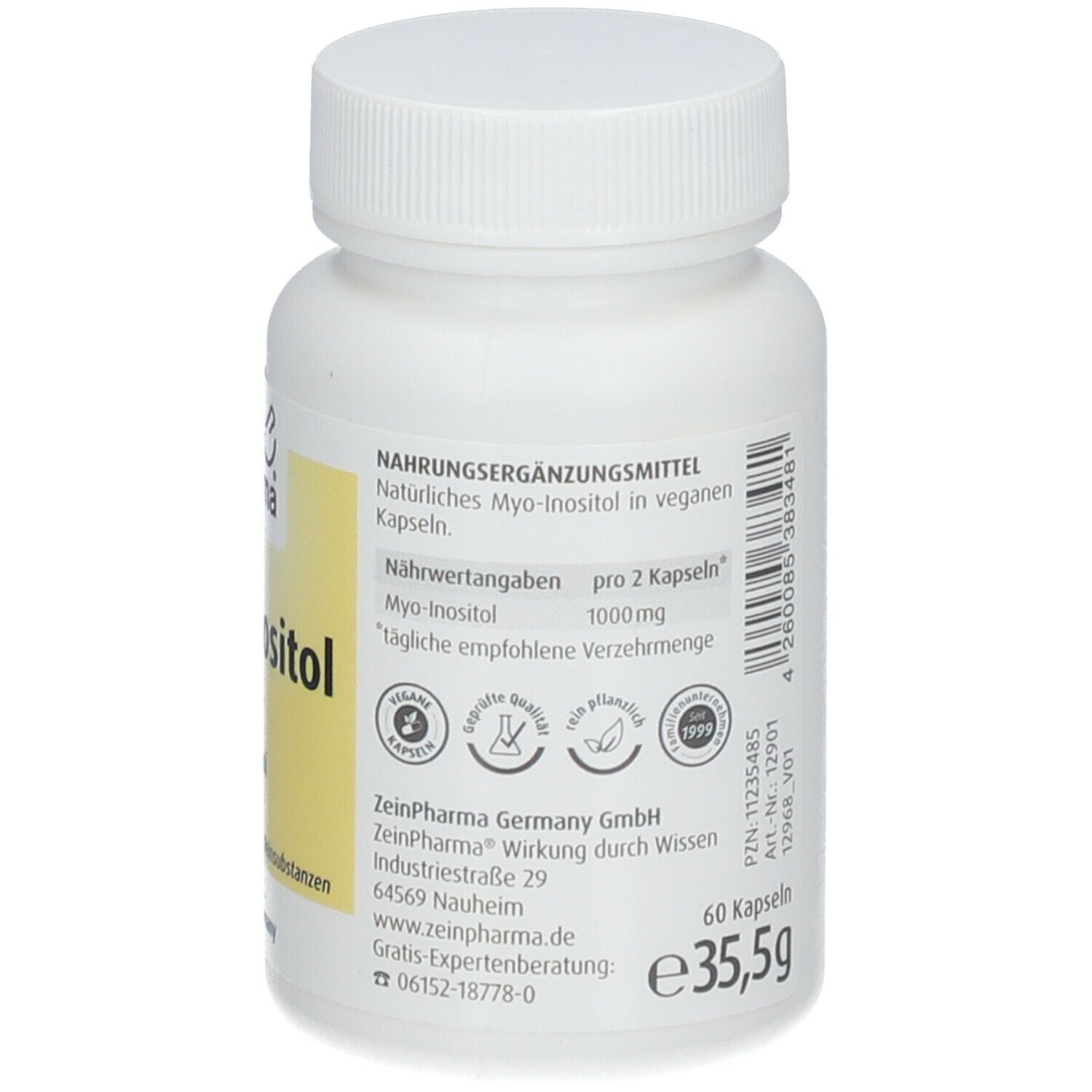 Myo-Inositol Bioactif – 60Vcaps Zein Pharma – LabzNutrition