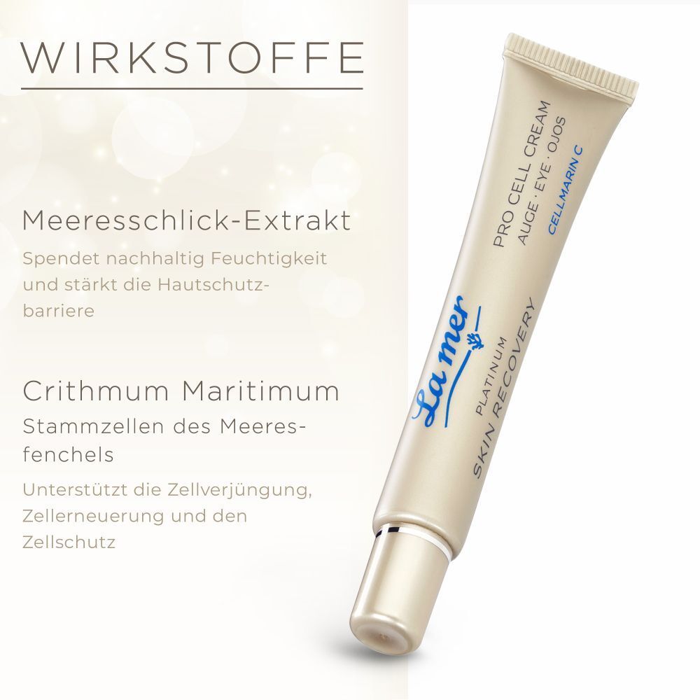 La mer PLATINUM Skin Recovery Pro Cell Cream Auge ohne Parfum