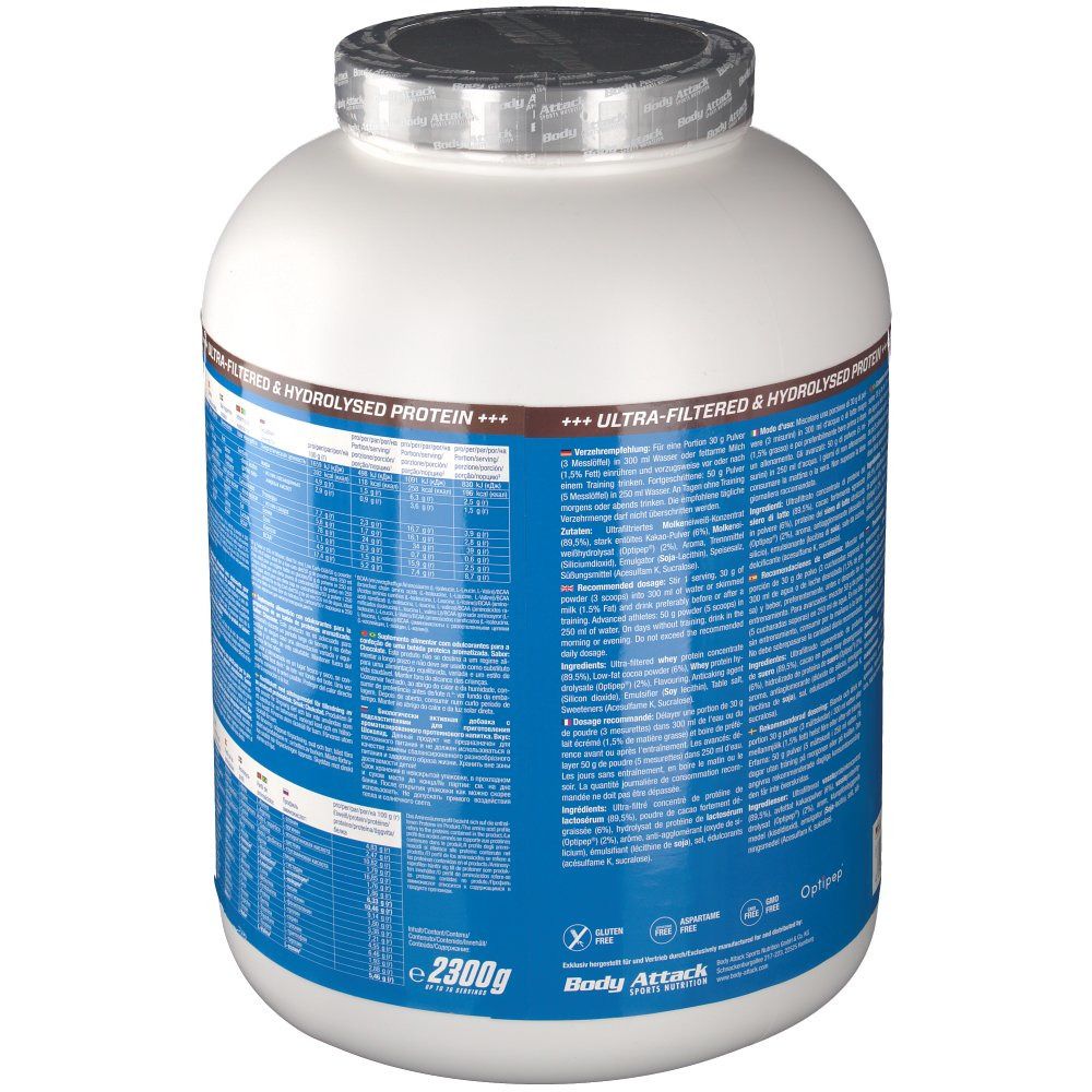 Body Attack 100 % Whey Protein Chocolate Pulver