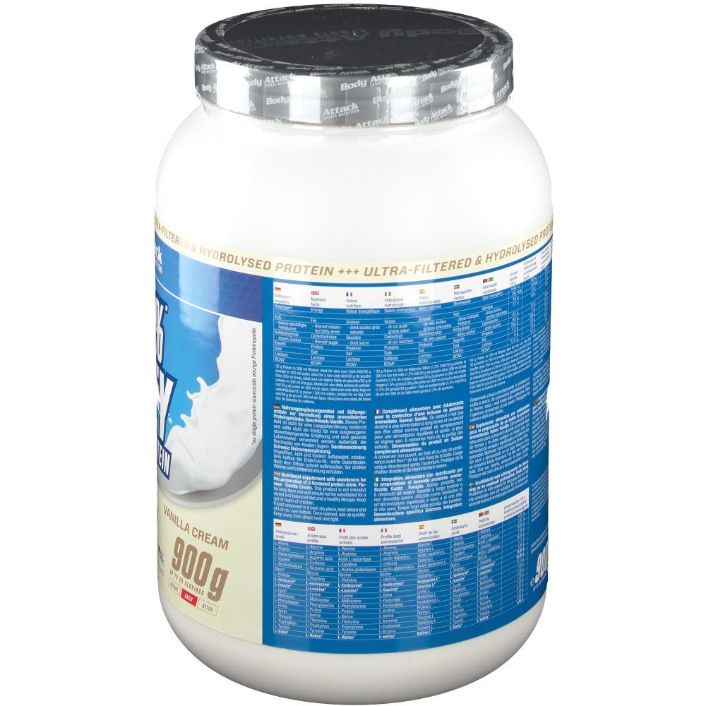 Body Attack 100 % Whey Protein Vanilla Pulver