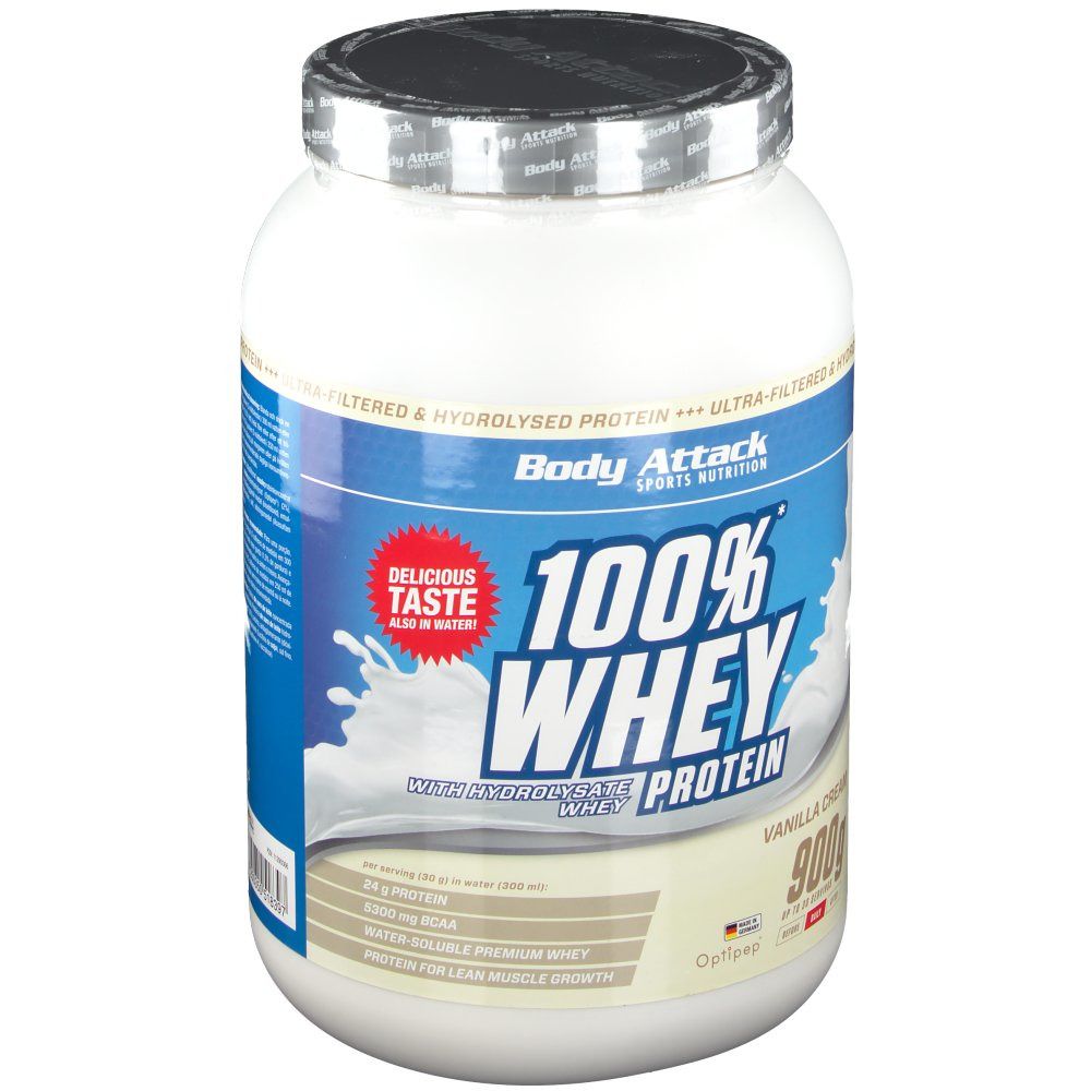 Body Attack 100 % Whey Protein Vanilla Pulver