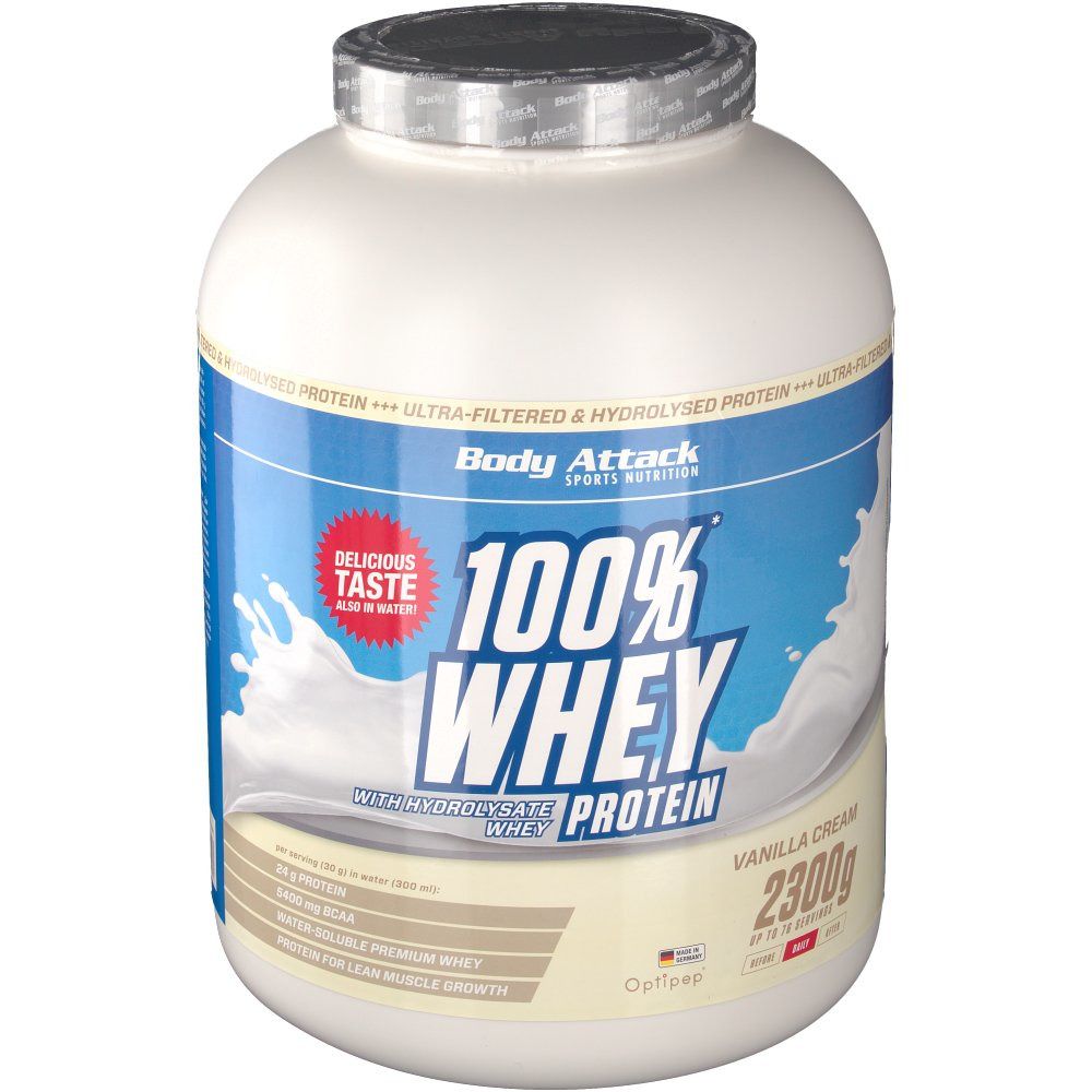 Body Attack 100 % Whey Protein Vanilla Pulver