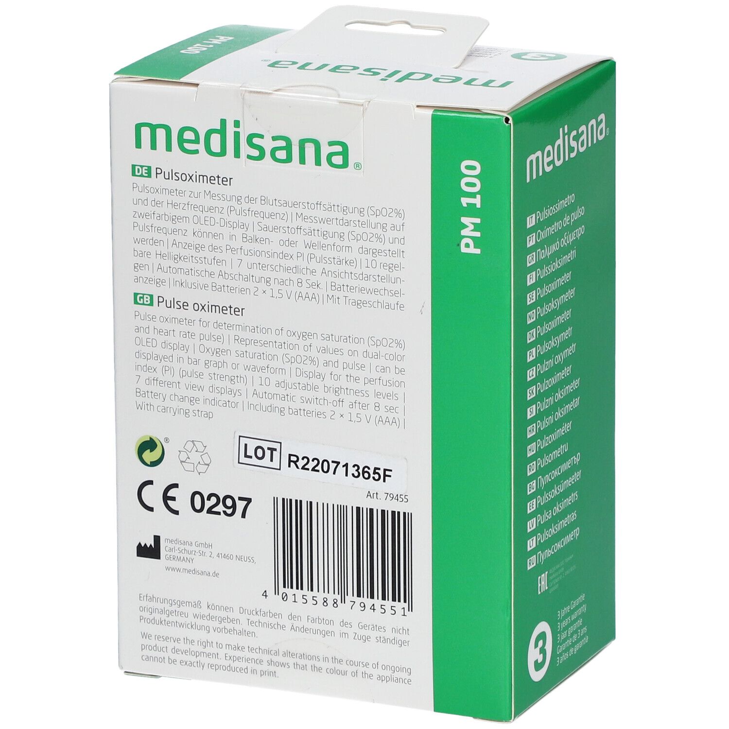 Medisana® PM100 Pulsoximeter
