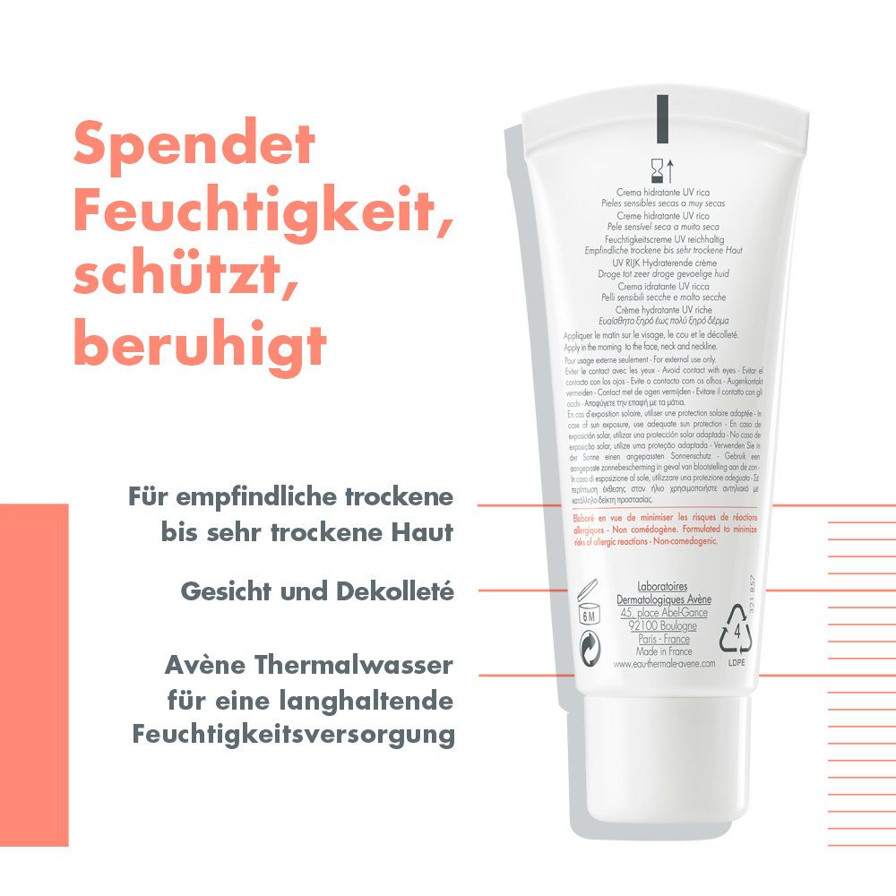 Avène Hydrance reichhaltige Feuchtigkeitscreme 40 ml - intensive Feuchtigkeitspflege