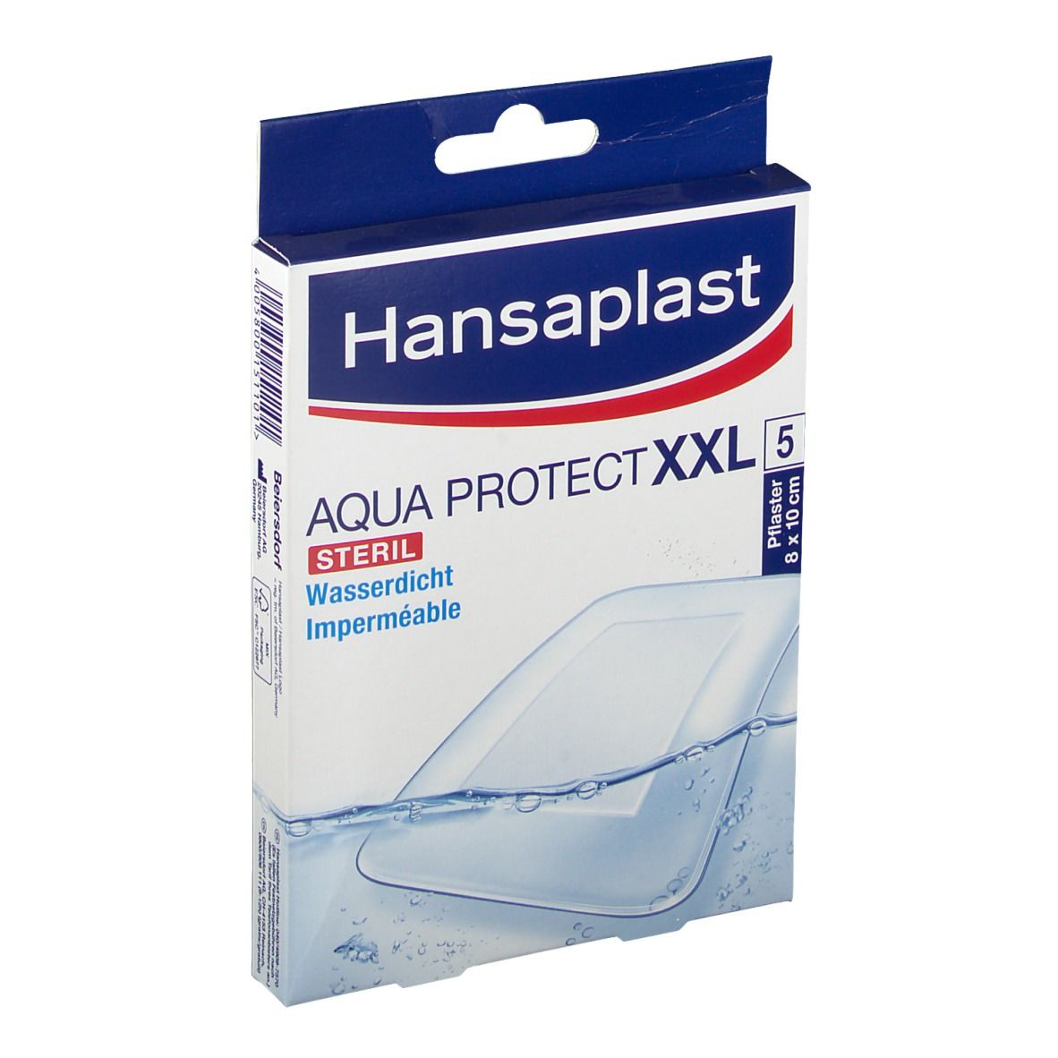 Hansaplast XXL Aqua Protect Pflaster 8 x 10 cm