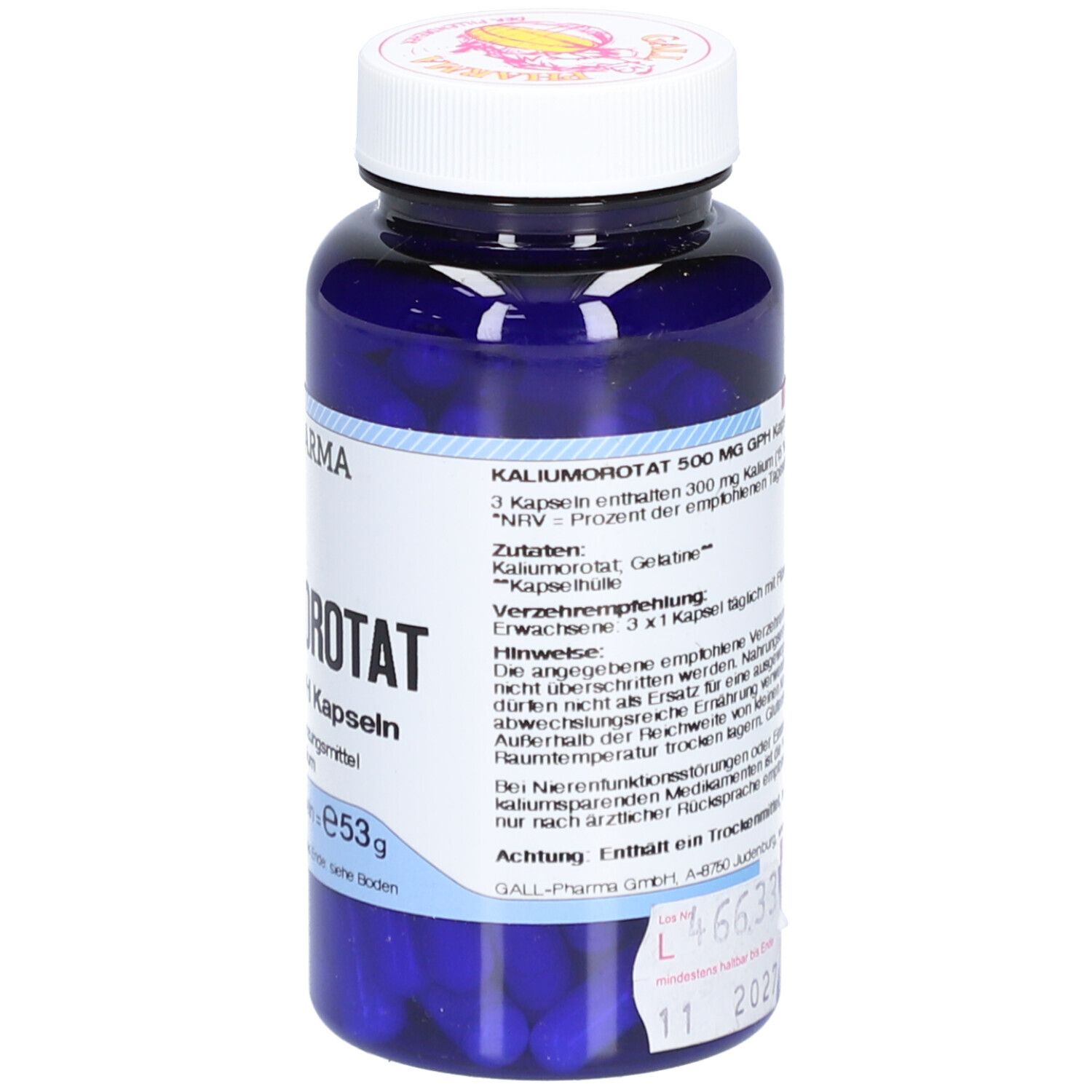 Hecht-Pharma Kaliumorotat 500 mg GPH Kapseln