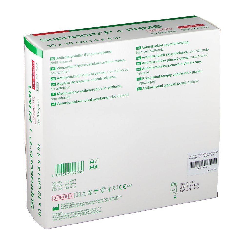Suprasorb® P+PHMB Schaumverband 10x10 cm