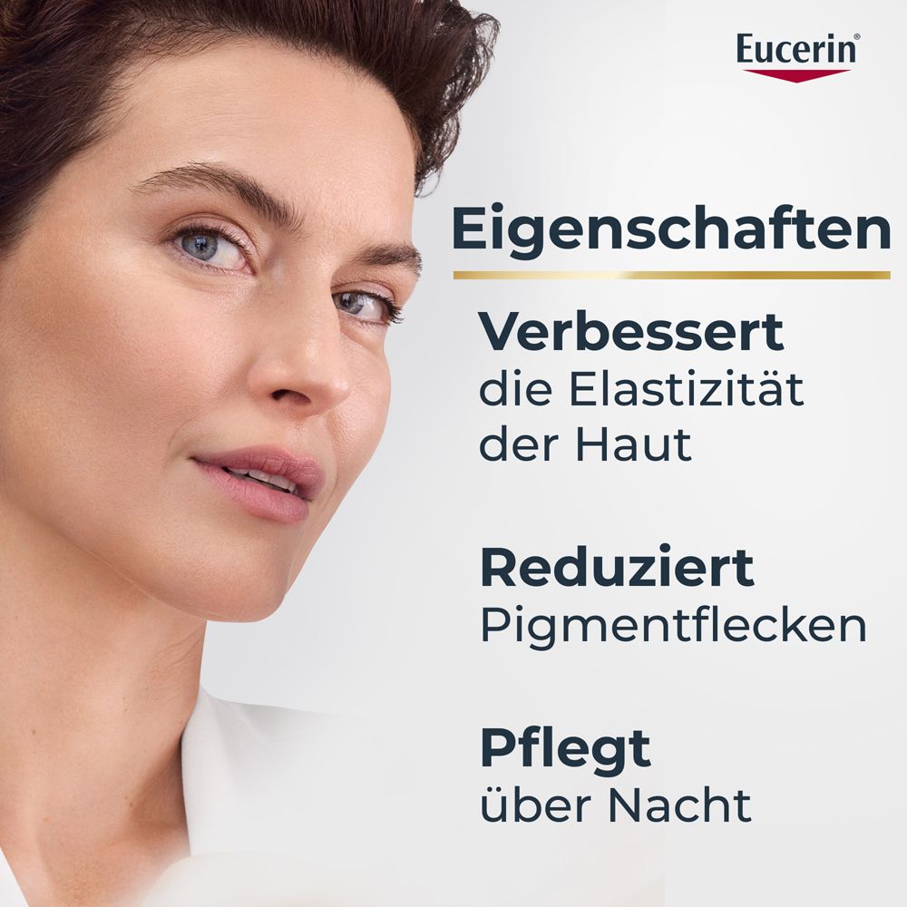 Eucerin HYALURON-FILLER + ELASTICITY Nachtpflege – Anti Aging Gesichtscreme für glattere Haut – Antifaltencreme gegen Altersflecken