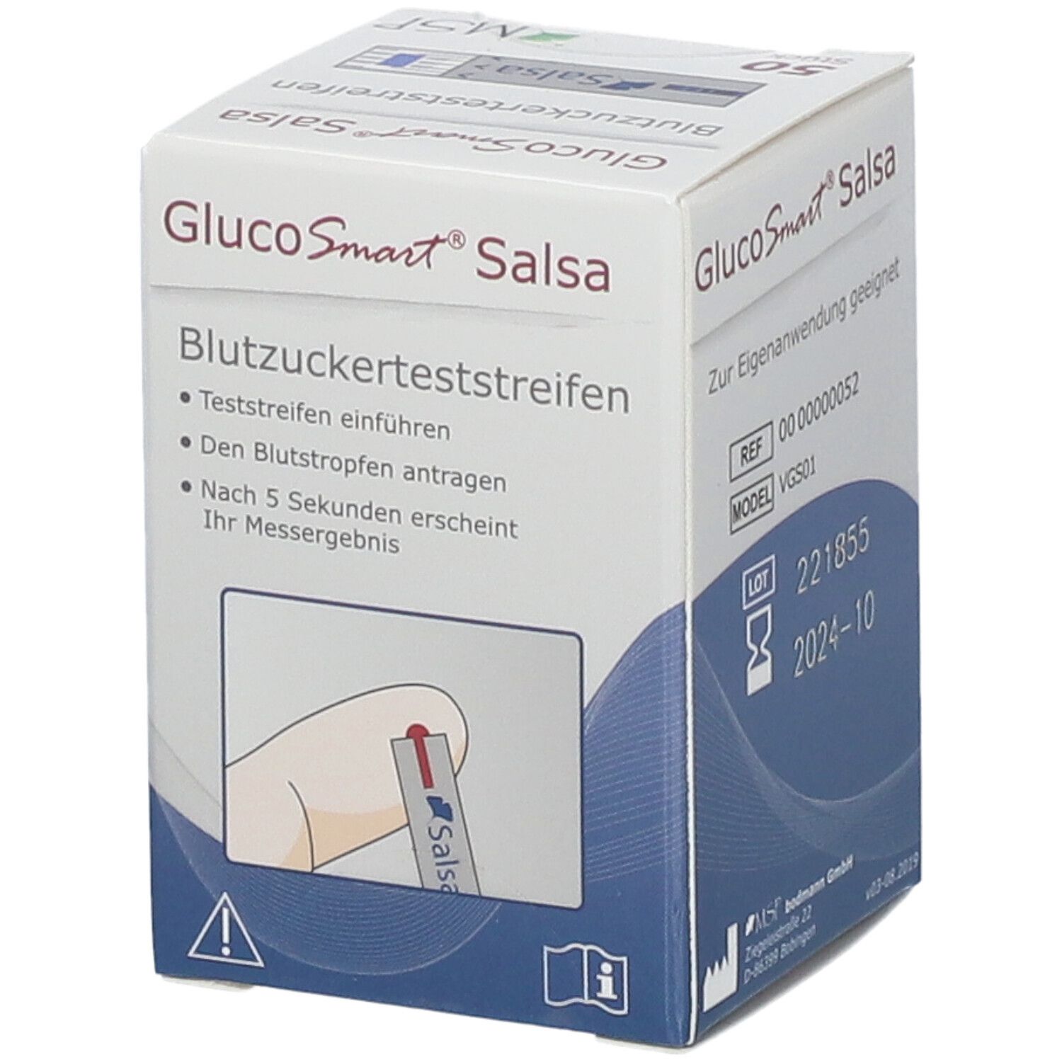 GLUCOSMART Salsa Blutzuckerteststreifen Dose