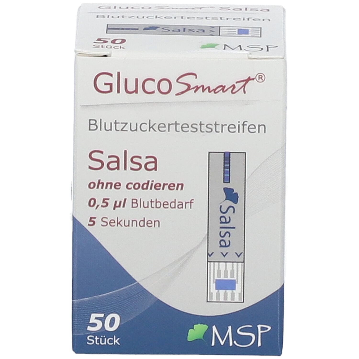 GLUCOSMART Salsa Blutzuckerteststreifen Dose