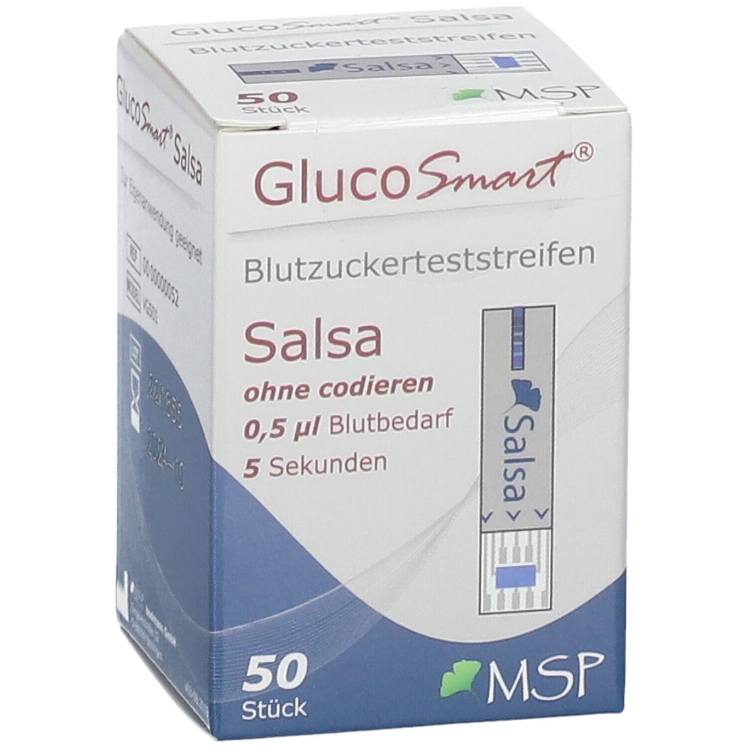 GLUCOSMART Salsa Blutzuckerteststreifen Dose