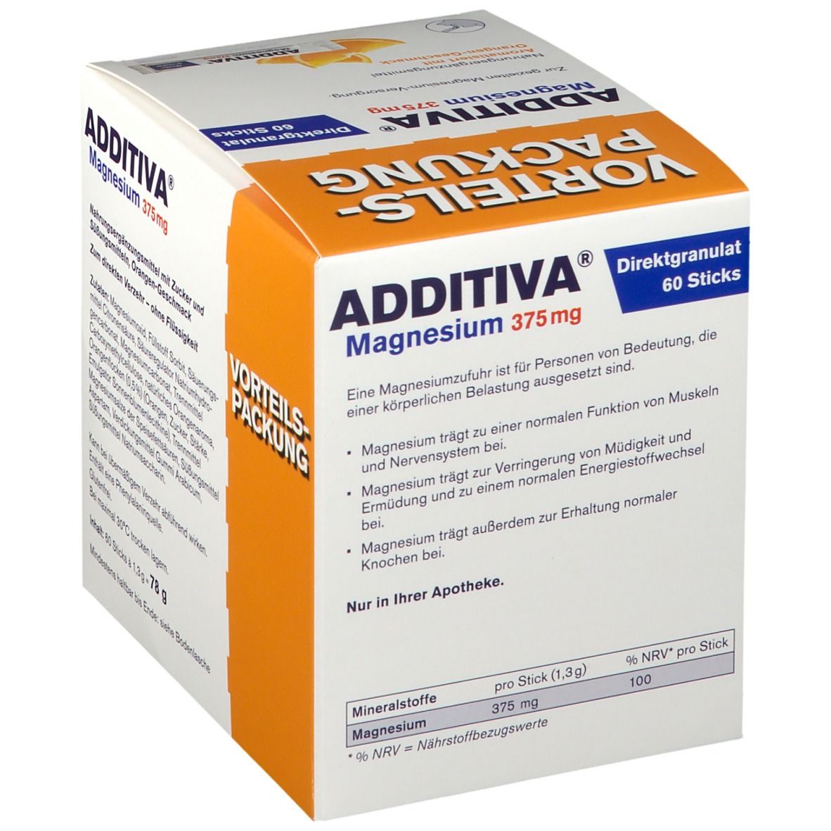 ADDITIVA® Magnesium 375 mg Direktgranulat Orange