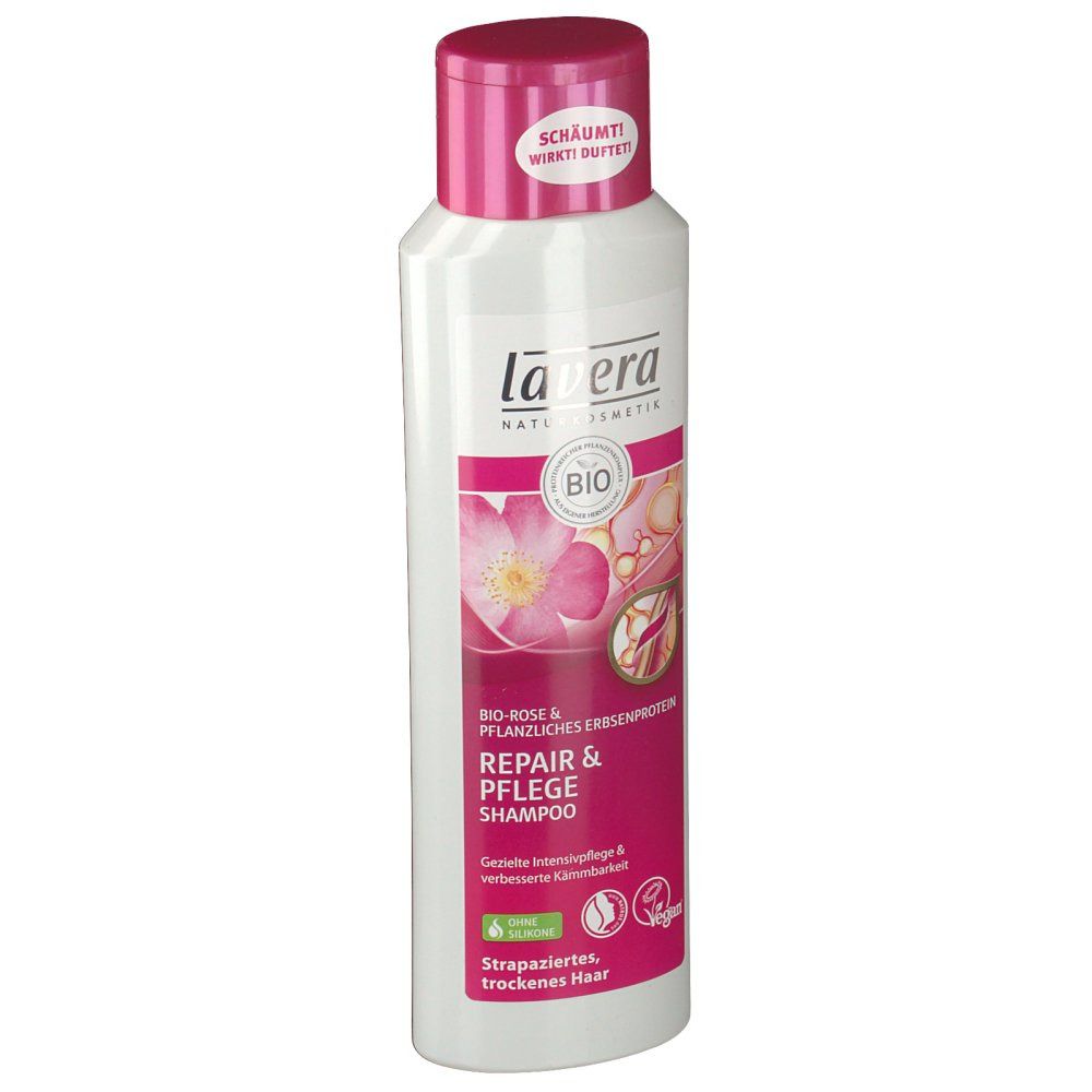 lavera Repair & Pflege Shampoo Bio-Rose & Pflanzliches Erbsenprotein