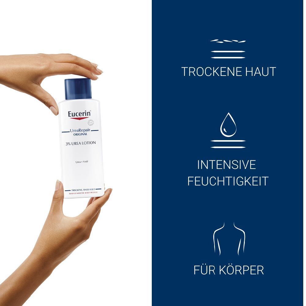 Eucerin® UreaRepair Original Lotion 3% – Intensive Feuchtigkeit für trockene und raue Körperhaut