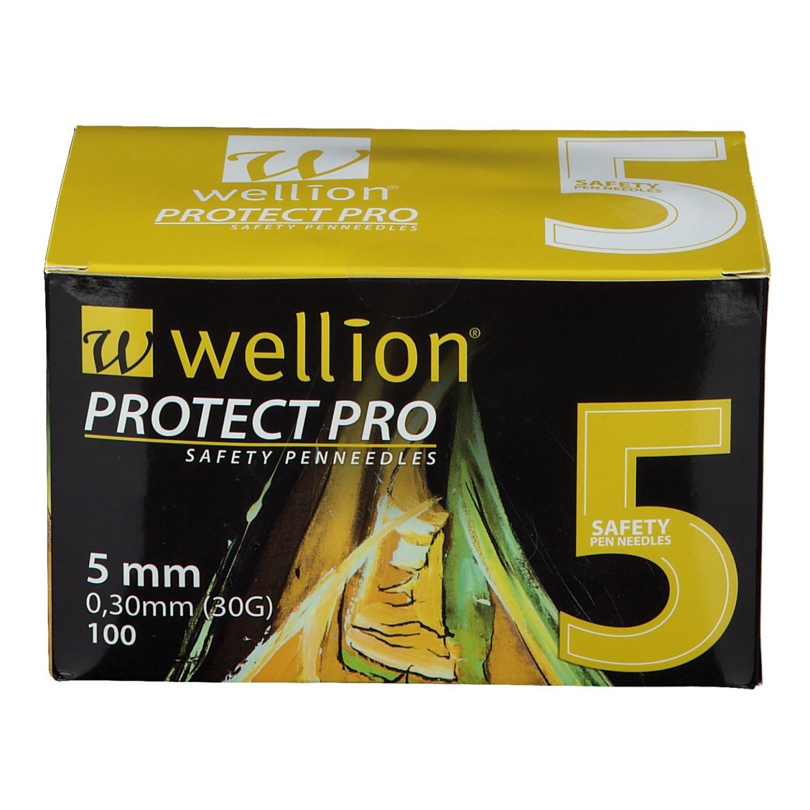 WELLION PROTECT PRO Safety Pen Needles 30 G 5 mm