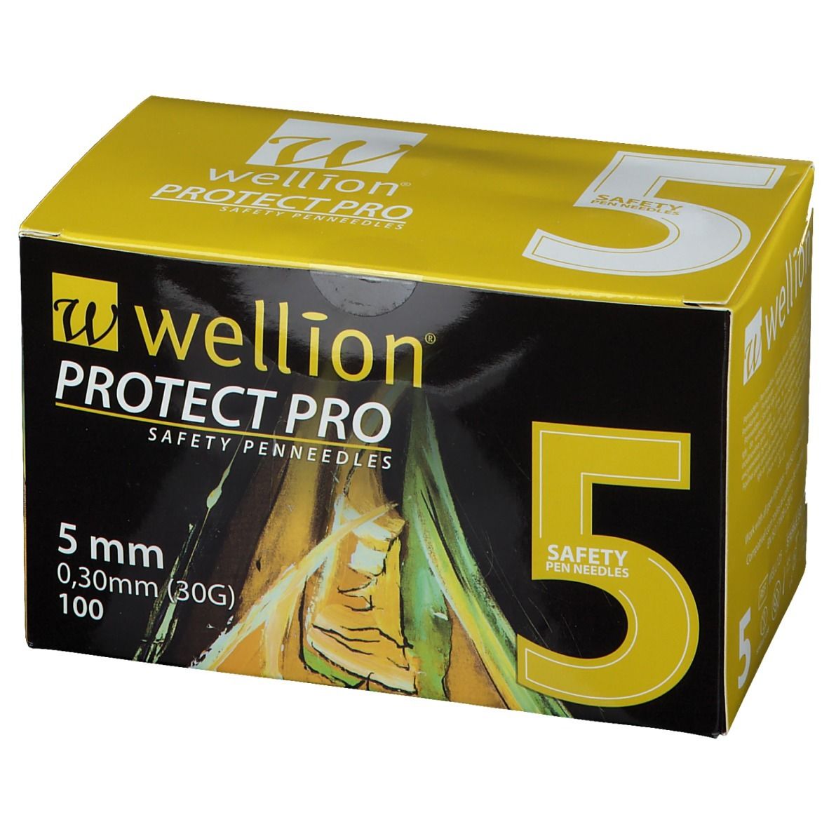 WELLION PROTECT PRO Safety Pen Needles 30 G 5 mm