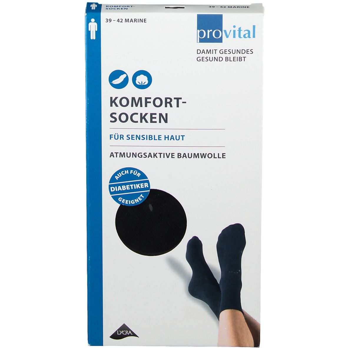 provital Komfortsocken Gr. 39-42 marine