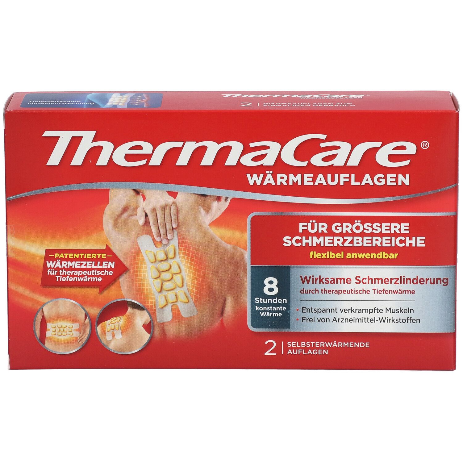 ThermaCare® Wärmeauflagen für größere Schmerzbereiche