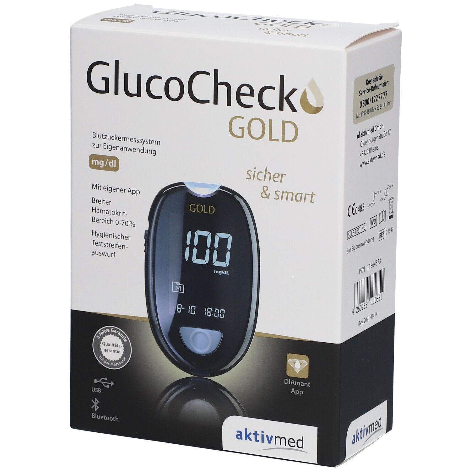 GlucoCheck GOLD mg/dl