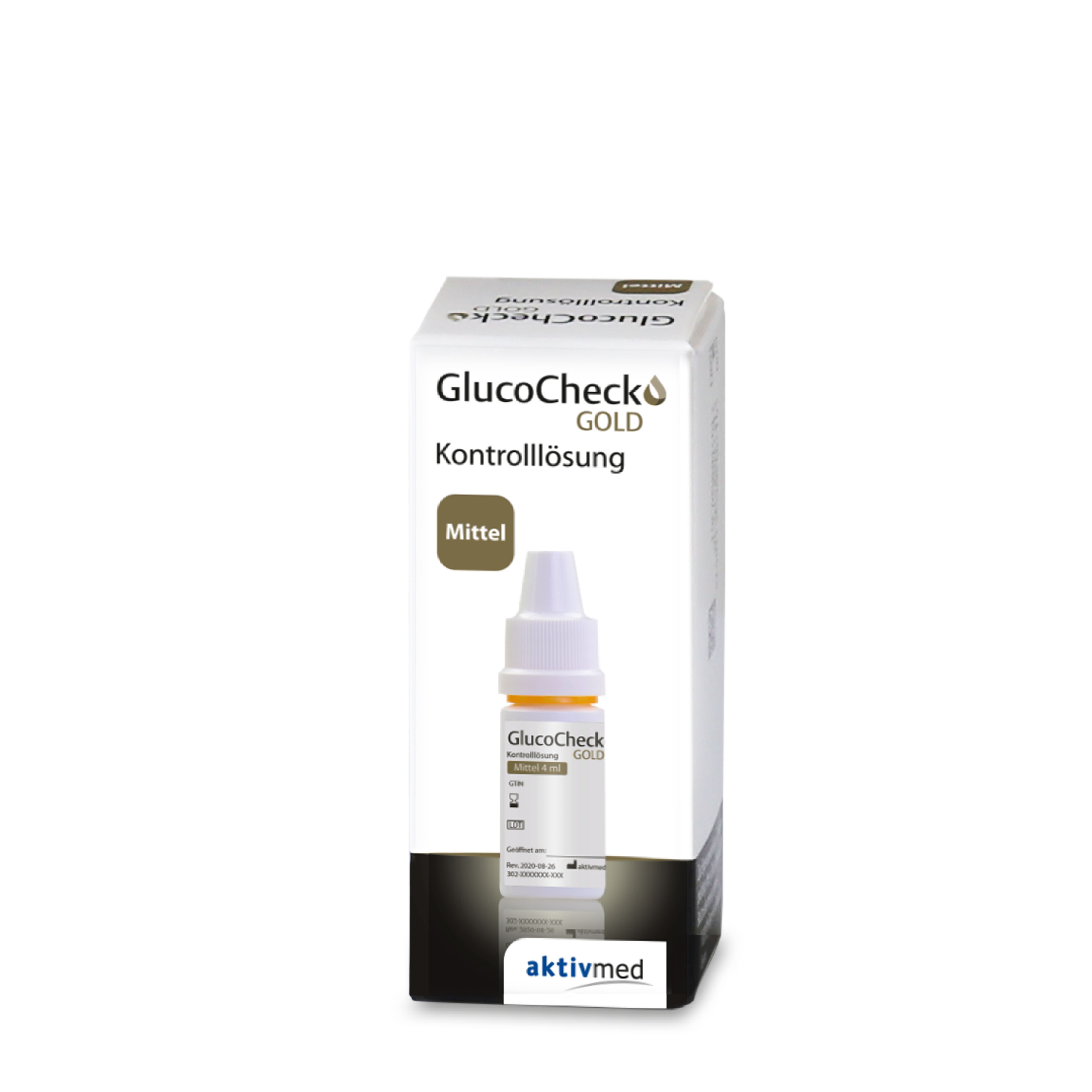 GlucoChek GOLD Kontrolllösung mittel