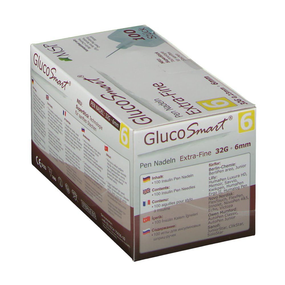 GlucoSmart® Extra-Fine Pen Nadeln 6 mm 32 G