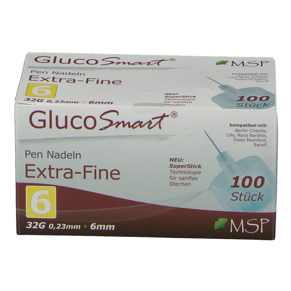 GlucoSmart® Extra-Fine Pen Nadeln 6 mm 32 G